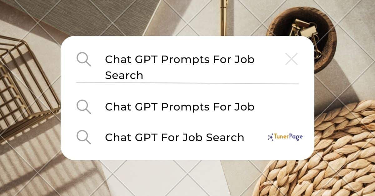 Chat GPT Prompts for Job Search